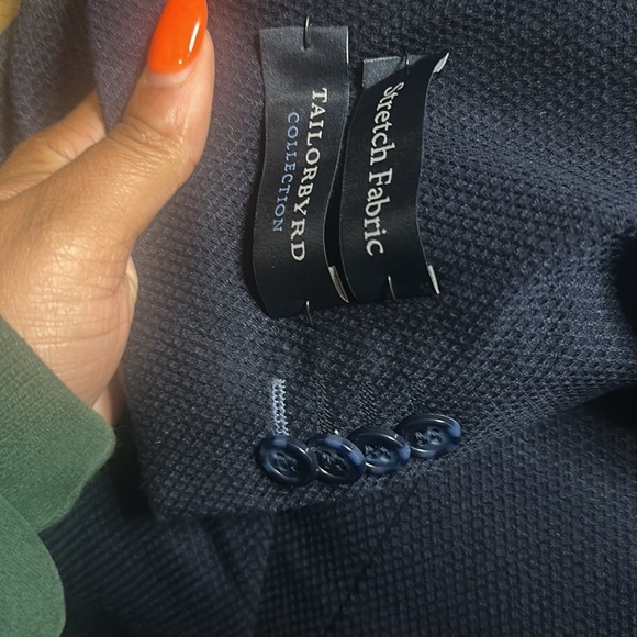 Tailorbryd Navy Blue Stretch Sports coat NWT 42L - Picture 6 of 6